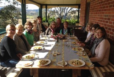 Craft girls lunch on veranda